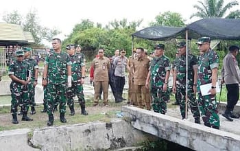 Fairid Sambut Wakasad TNI AD Tinjau Wilayah Strategis Palangka Raya